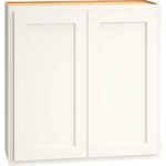 Wall Cabinet with Double Doors in Classic Snow