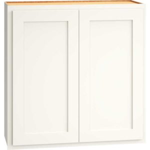 Wall Cabinet with Double Doors in Classic Snow