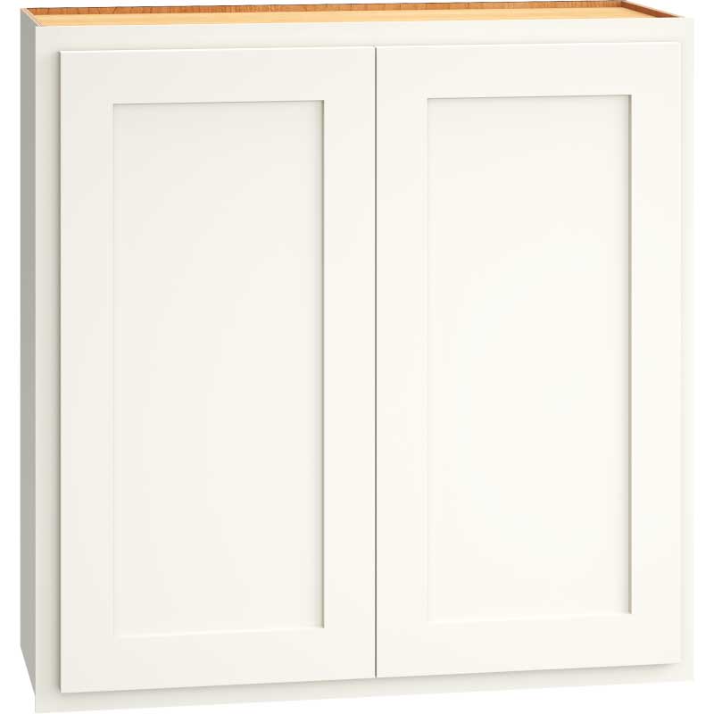 Wall Cabinet with Double Doors in Classic Snow