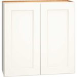 Wall Cabinet with Double Doors in Spectra Snow
