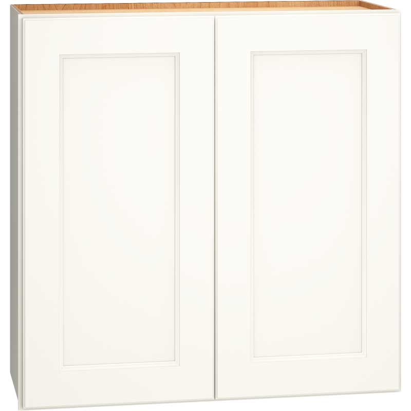 Wall Cabinet with Double Doors in Spectra Snow