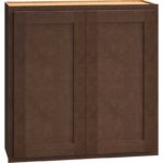 Wall Cabinet with Double Doors in Classic Bark