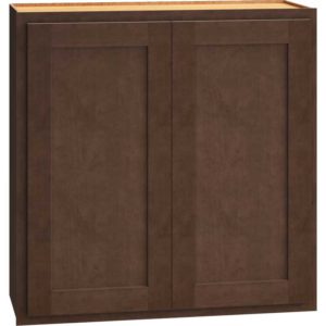Wall Cabinet with Double Doors in Classic Bark