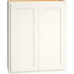 Wall Cabinet with Double Doors in Classic Snow