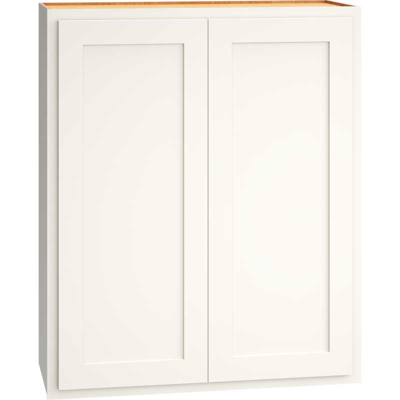 Wall Cabinet with Double Doors in Classic Snow