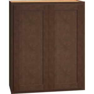 Wall Cabinet with Double Doors in Classic Bark