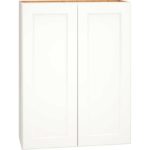 Wall Cabinet with Double Doors in Spectra Snow