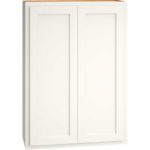 Wall Cabinet with Double Doors in Classic Snow