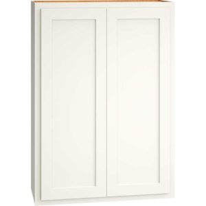 Wall Cabinet with Double Doors in Classic Snow