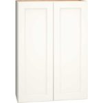 Wall Cabinet with Double Doors in Spectra Snow