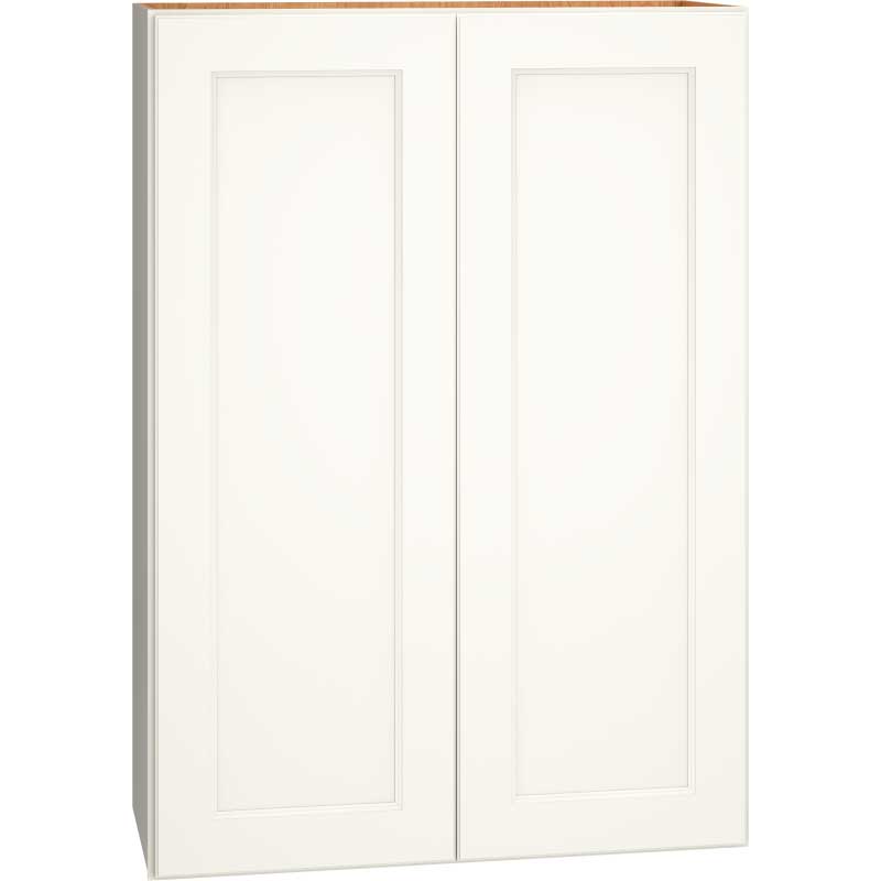 Wall Cabinet with Double Doors in Spectra Snow