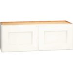 Wall Cabinet with Double Doors in Spectra Snow