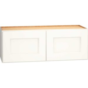 Wall Cabinet with Double Doors in Spectra Snow