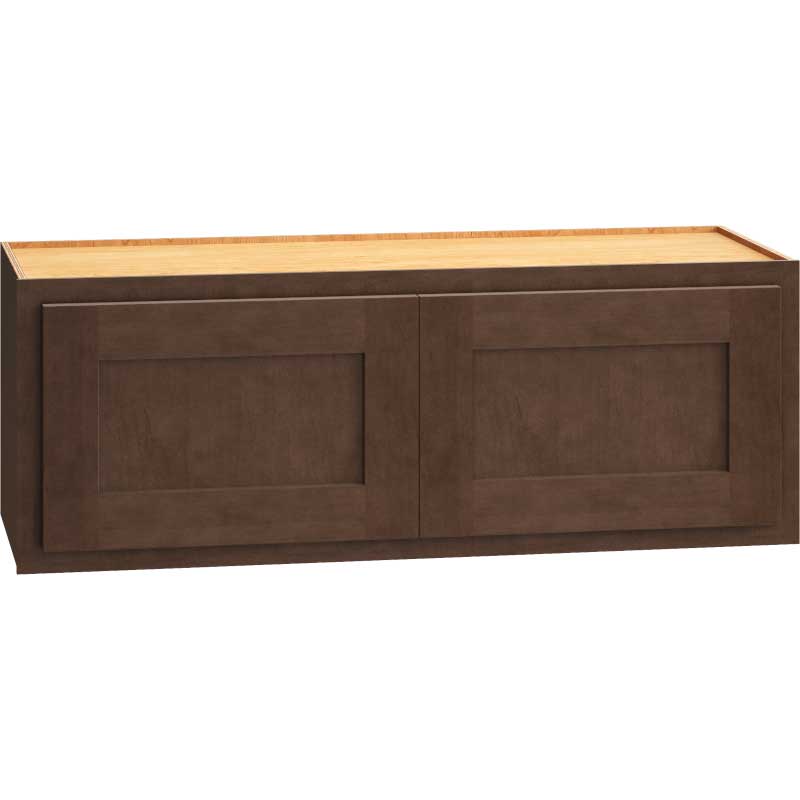 Wall Cabinet with Double Doors in Classic Bark