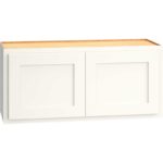 Wall Cabinet with Double Doors in Classic Snow