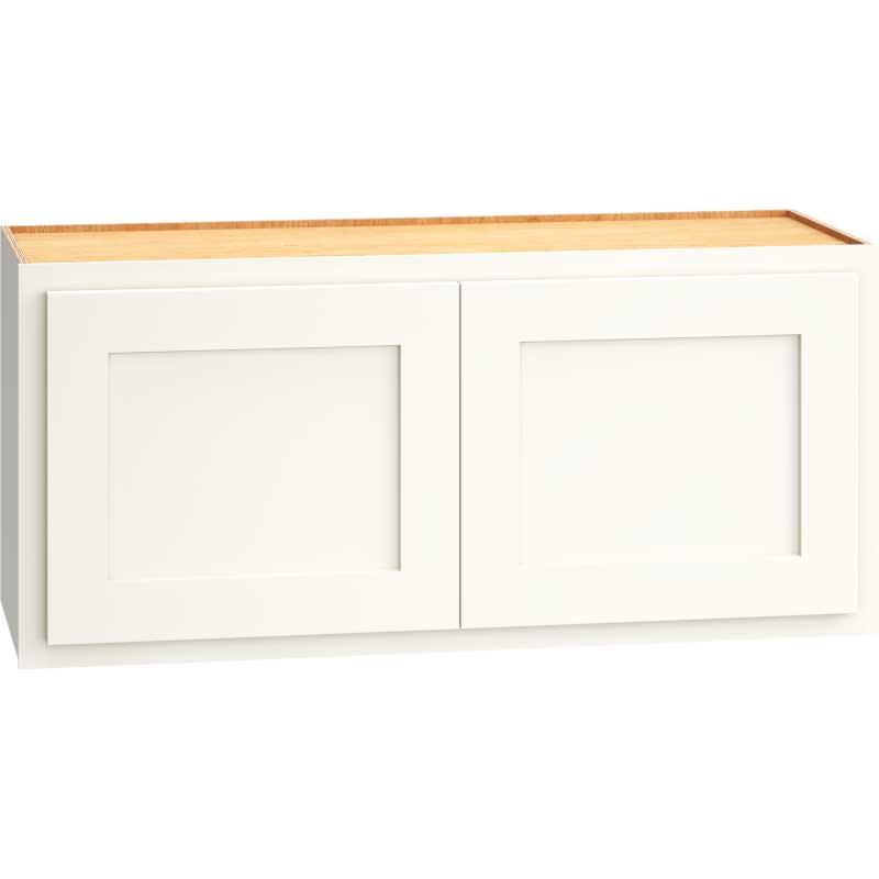 Wall Cabinet with Double Doors in Classic Snow