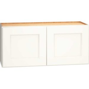 Wall Cabinet with Double Doors in Spectra Snow