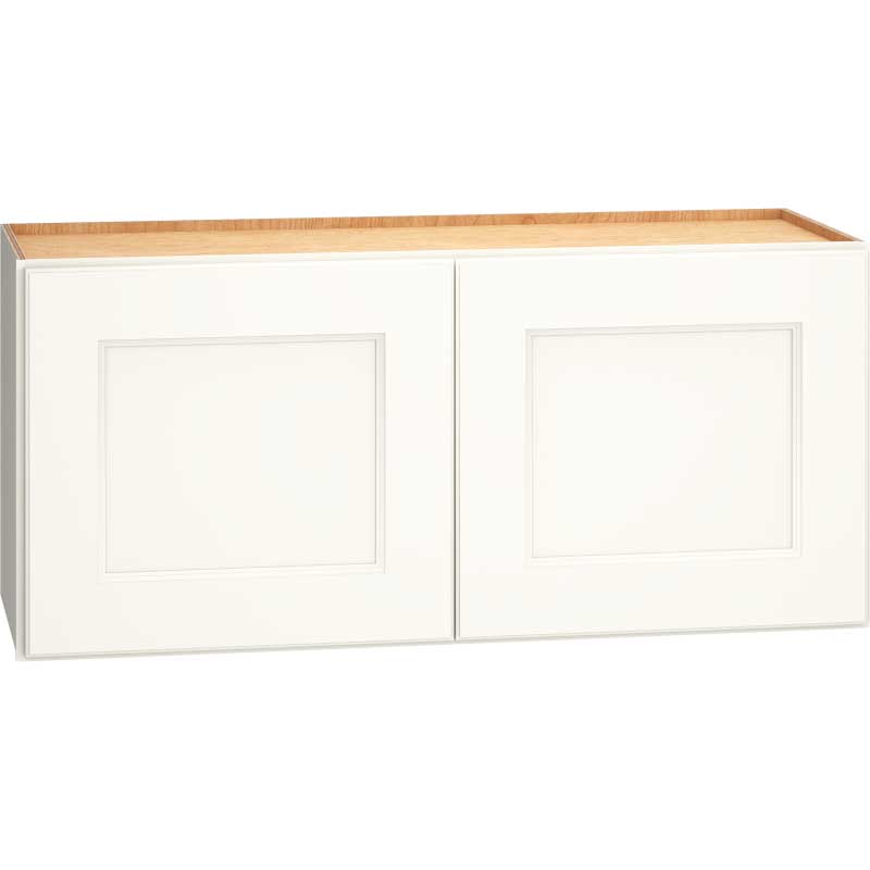 Wall Cabinet with Double Doors in Spectra Snow