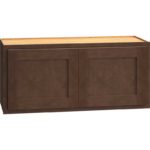 Wall Cabinet with Double Doors in Classic Bark