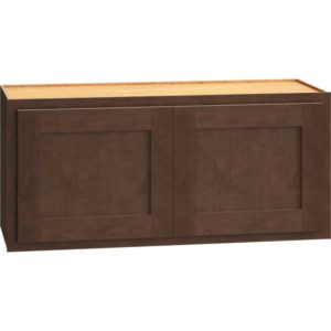 Wall Cabinet with Double Doors in Classic Bark