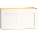 Wall Cabinet with Double Doors in Classic Snow