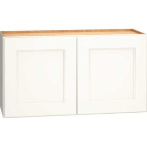 Wall Cabinet with Double Doors in Spectra Snow