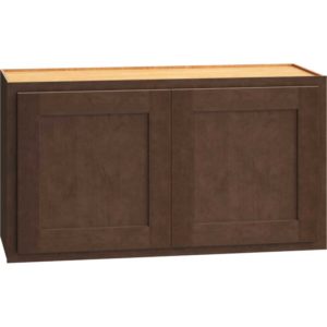 Wall Cabinet with Double Doors in Classic Bark