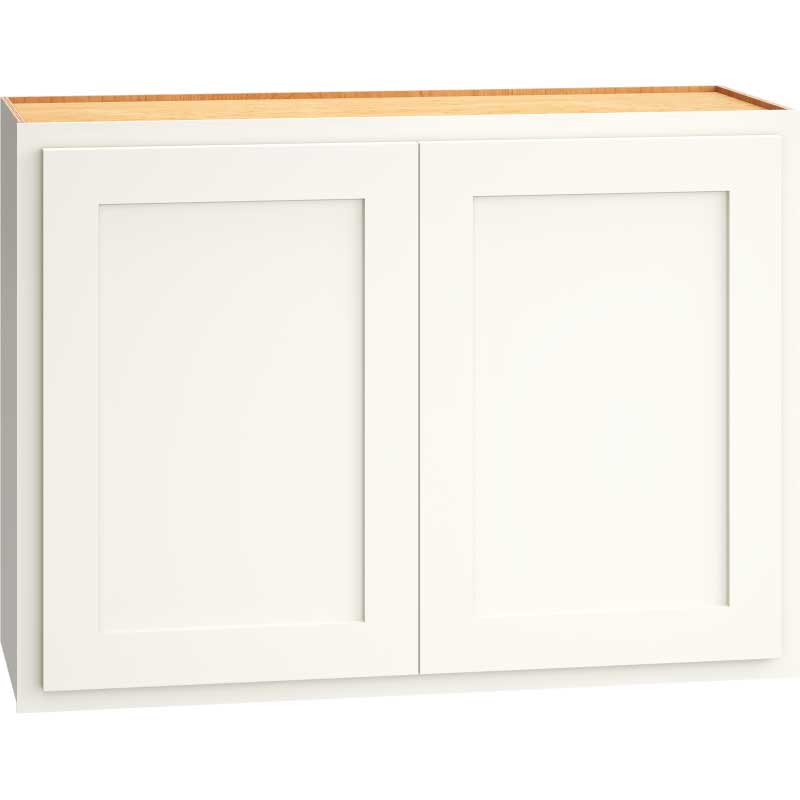 Wall Cabinet with Double Doors in Classic Snow