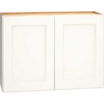 Wall Cabinet with Double Doors in Spectra Snow