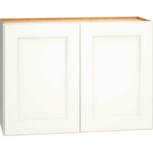 Wall Cabinet with Double Doors in Spectra Snow