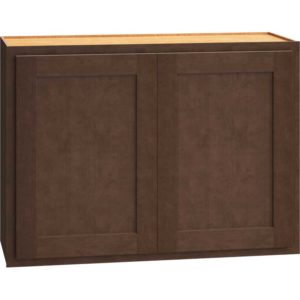 Wall Cabinet with Double Doors in Classic Bark