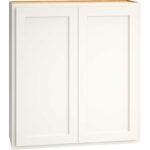 Wall Cabinet with Double Doors in Classic Snow