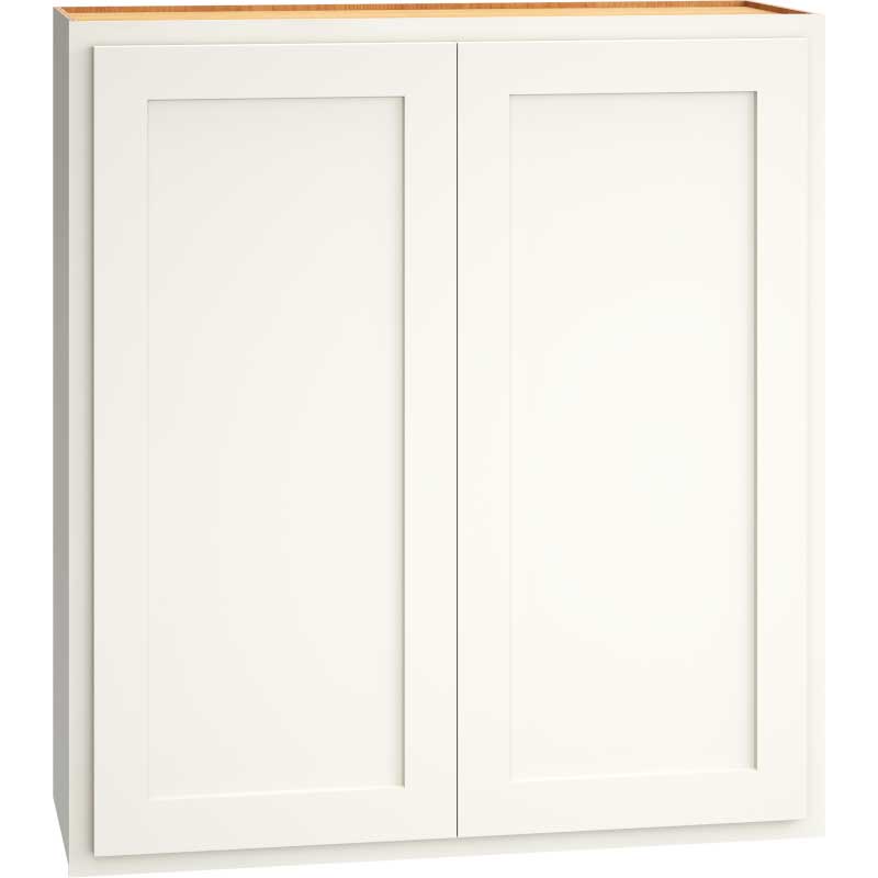 Wall Cabinet with Double Doors in Classic Snow