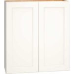 Wall Cabinet with Double Doors in Spectra Snow