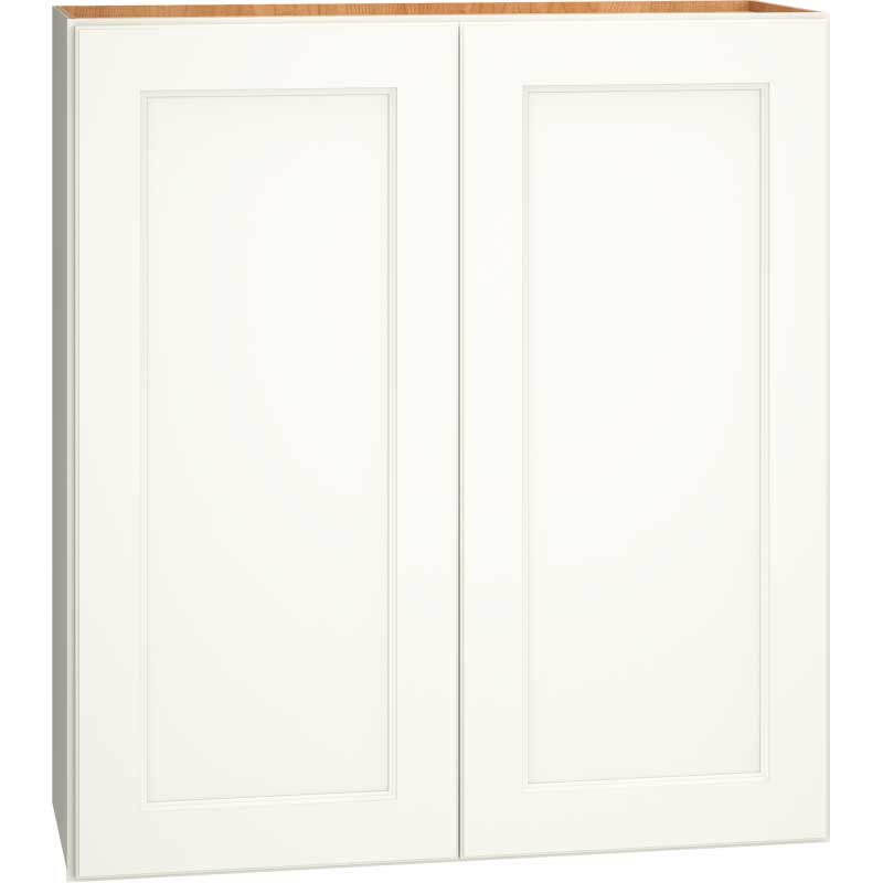 Wall Cabinet with Double Doors in Spectra Snow