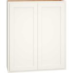 Wall Cabinet with Double Doors in Classic Snow