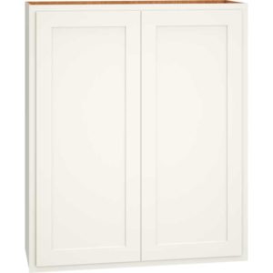 Wall Cabinet with Double Doors in Classic Snow