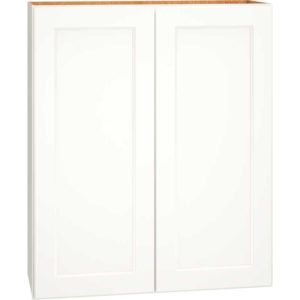 Wall Cabinet with Double Doors in Spectra Snow