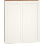 Wall Cabinet with Double Doors in Omni Snow