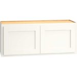 Wall Cabinet with Double Doors in Classic Snow