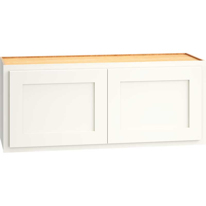 Wall Cabinet with Double Doors in Classic Snow