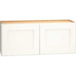 Wall Cabinet with Double Doors in Spectra Snow