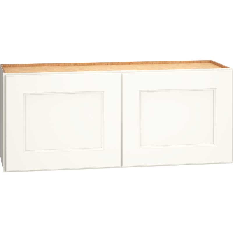 Wall Cabinet with Double Doors in Spectra Snow