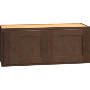 Wall Cabinet with Double Doors in Classic Bark