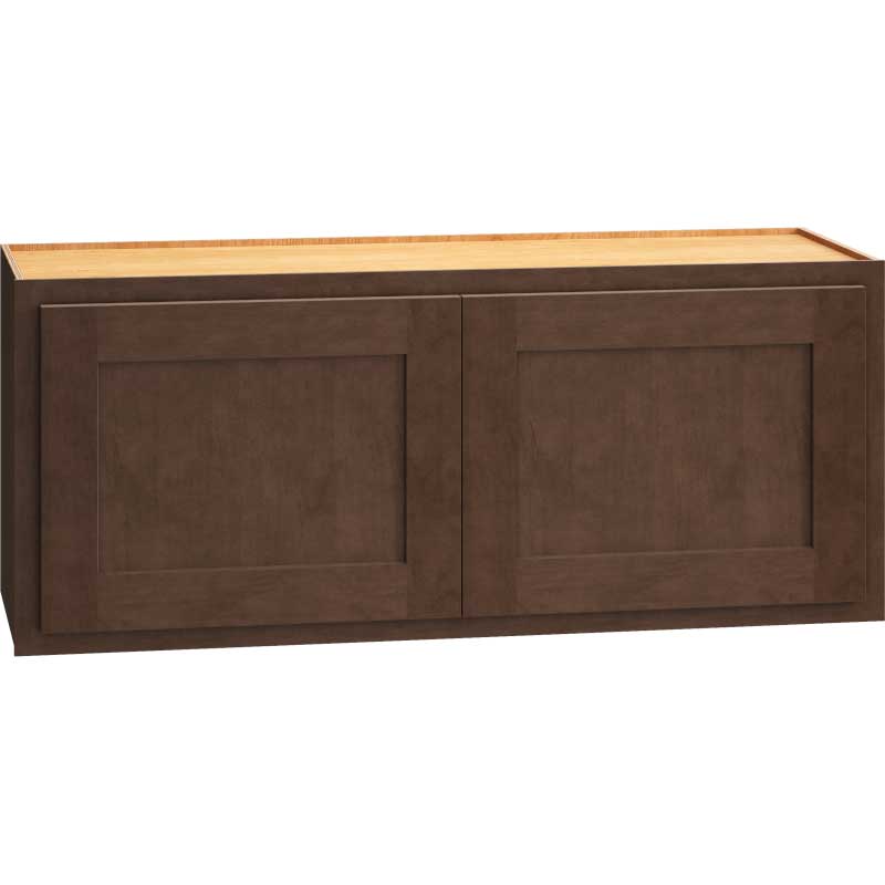 Wall Cabinet with Double Doors in Classic Bark
