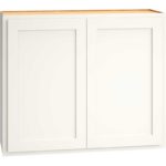 Wall Cabinet with Double Doors in Classic Snow