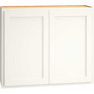 Wall Cabinet with Double Doors in Classic Snow