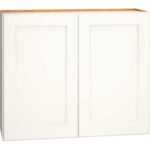 Wall Cabinet with Double Doors in Spectra Snow