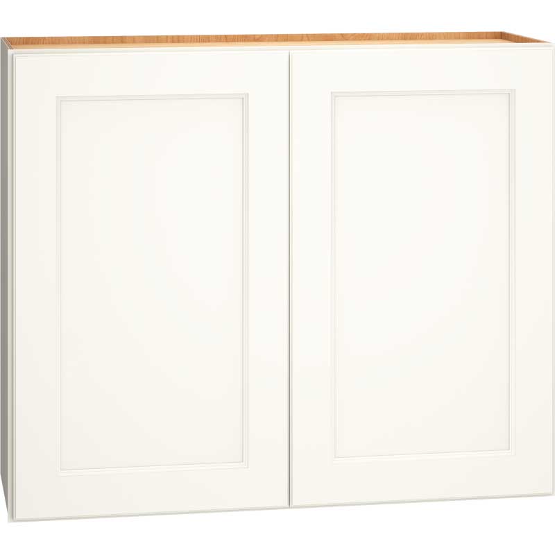 Wall Cabinet with Double Doors in Spectra Snow