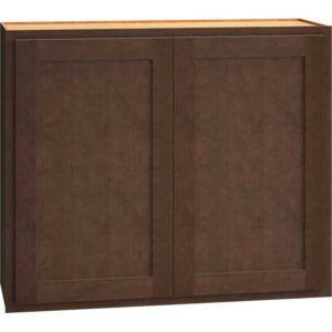 Wall Cabinet with Double Doors in Classic Bark